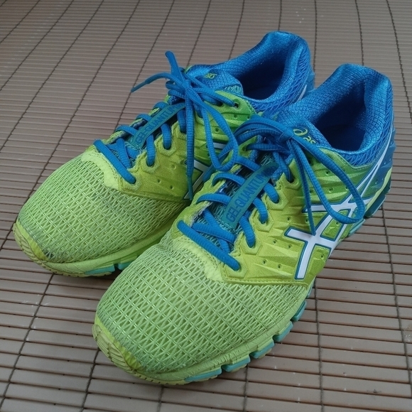 Asics - GEL-Quantum 180 2 Green Blue White Running - Picture 2 of 11